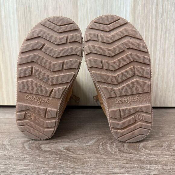 Cat & Jack Tan Faux Suede Winter Boots – Toddler Size 6 - Picture 3 of 12